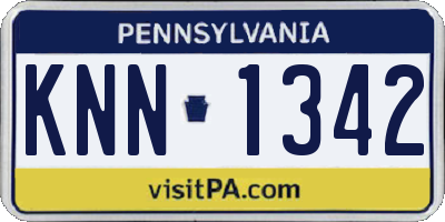 PA license plate KNN1342