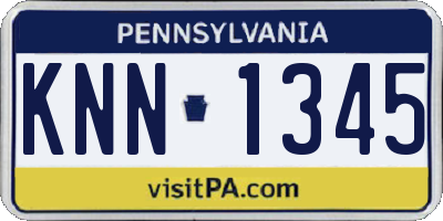 PA license plate KNN1345