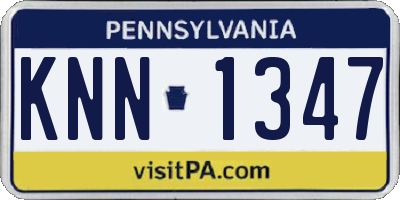 PA license plate KNN1347