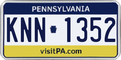 PA license plate KNN1352