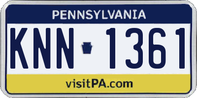 PA license plate KNN1361