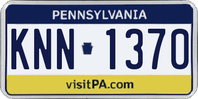 PA license plate KNN1370