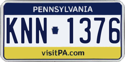 PA license plate KNN1376