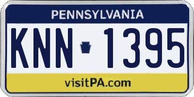 PA license plate KNN1395