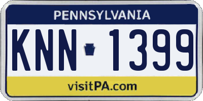 PA license plate KNN1399