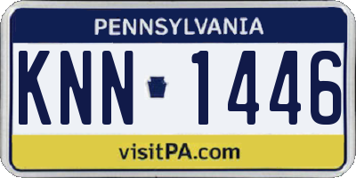 PA license plate KNN1446