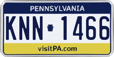 PA license plate KNN1466
