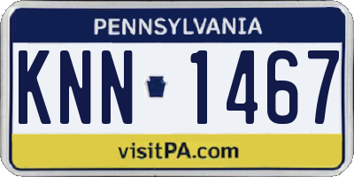 PA license plate KNN1467