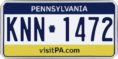 PA license plate KNN1472