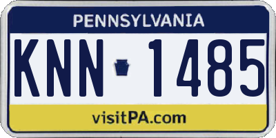 PA license plate KNN1485
