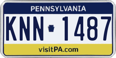 PA license plate KNN1487