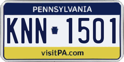 PA license plate KNN1501