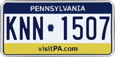 PA license plate KNN1507