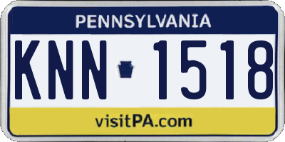 PA license plate KNN1518