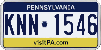 PA license plate KNN1546