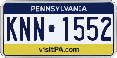 PA license plate KNN1552