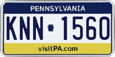 PA license plate KNN1560