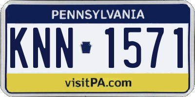 PA license plate KNN1571