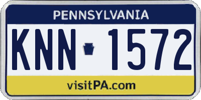 PA license plate KNN1572