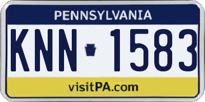 PA license plate KNN1583