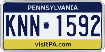 PA license plate KNN1592