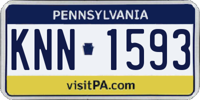 PA license plate KNN1593