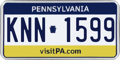 PA license plate KNN1599