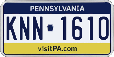 PA license plate KNN1610