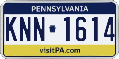PA license plate KNN1614