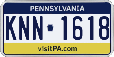 PA license plate KNN1618