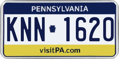 PA license plate KNN1620