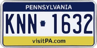 PA license plate KNN1632