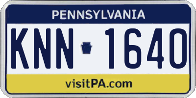 PA license plate KNN1640