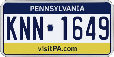 PA license plate KNN1649