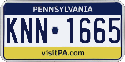 PA license plate KNN1665