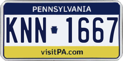 PA license plate KNN1667