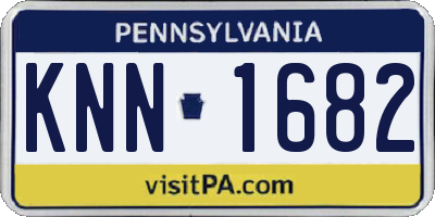PA license plate KNN1682