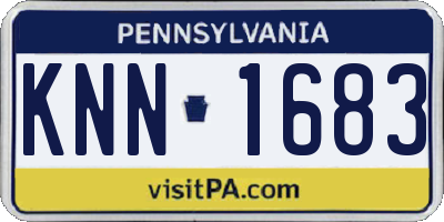 PA license plate KNN1683