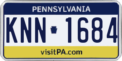PA license plate KNN1684