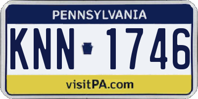 PA license plate KNN1746