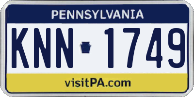 PA license plate KNN1749
