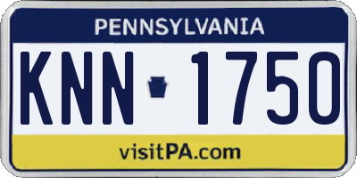 PA license plate KNN1750