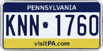 PA license plate KNN1760