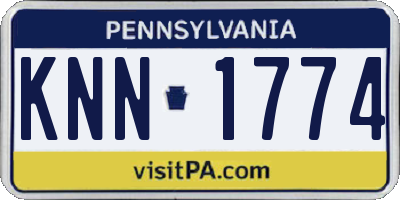 PA license plate KNN1774