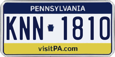 PA license plate KNN1810
