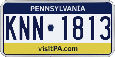 PA license plate KNN1813