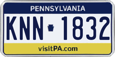 PA license plate KNN1832