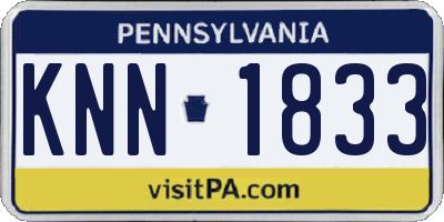 PA license plate KNN1833