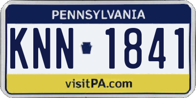 PA license plate KNN1841