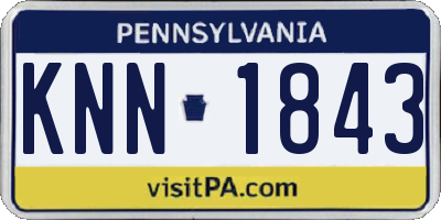 PA license plate KNN1843
